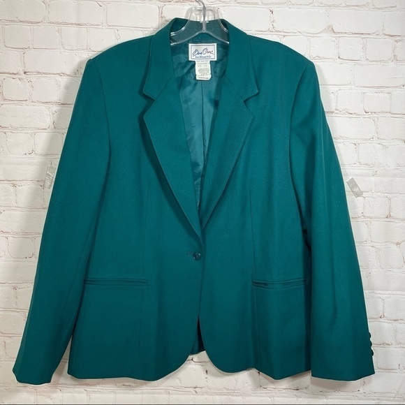 Levi's Jackets & Blazers - Vintage 70’s Levi Strauss & Co Bend Over Womens Green Polyester Blazer Size 18